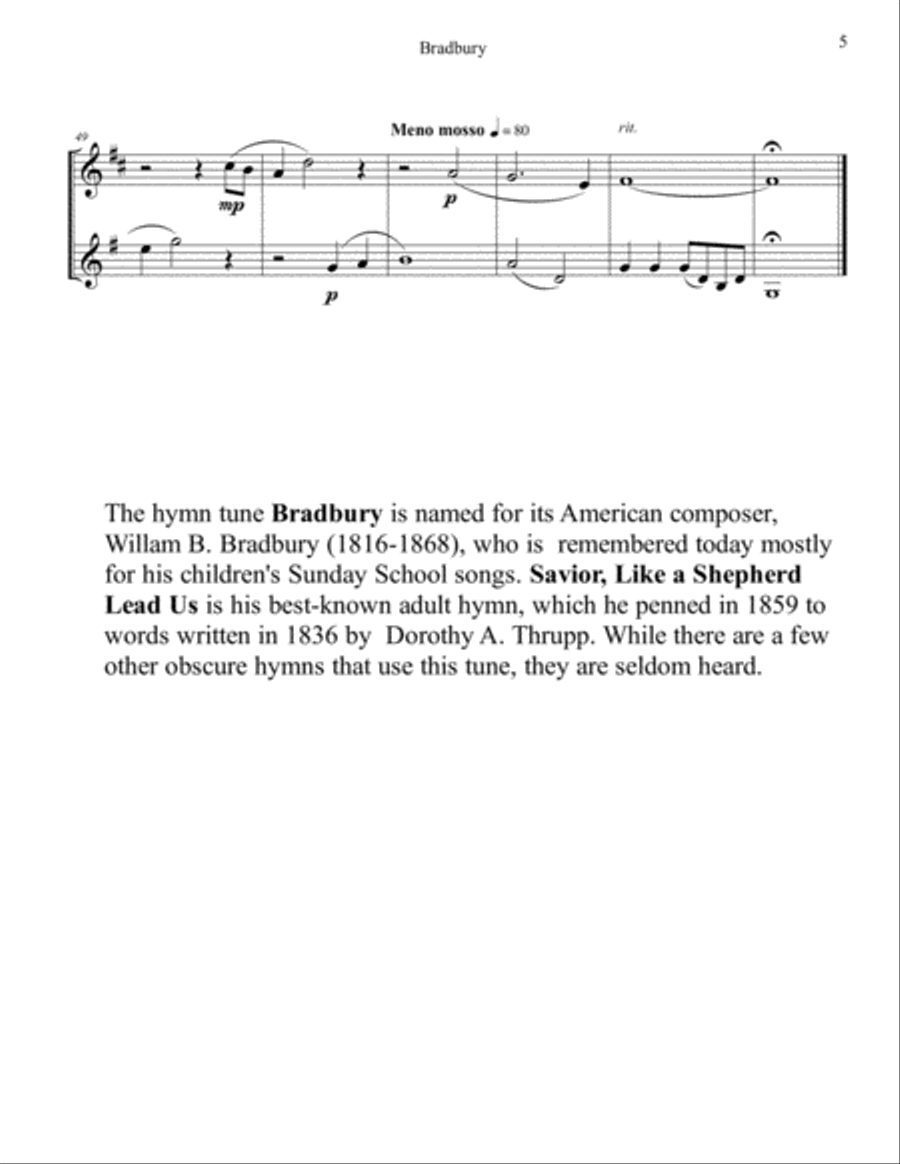 Bradbury (Savior, Like a Shepherd Lead Us) Score and Parts scores gallery preview page 5