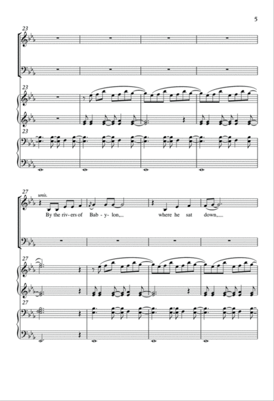 By the Rivers of Babylon By the Rivers of Babylon 4-Part scores gallery preview page 4
