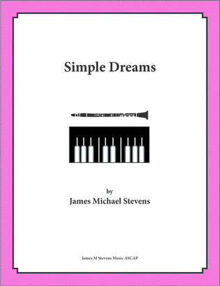 Book cover for Simple Dreams - Clarinet & Piano
