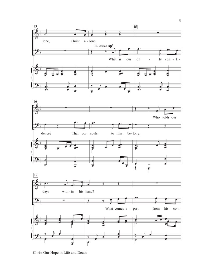Christ Our Hope in Life and Death 4-Part scores gallery preview page 3