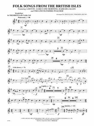 Folk Songs from the British Isles: (wp) 1st B-flat Trombone T.C.