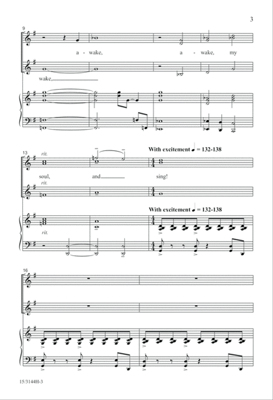 Awake, My Soul, and Sing! SSA scores gallery preview page 4