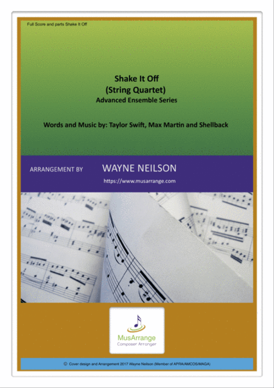Shake It Off String Quartet scores gallery preview page 1