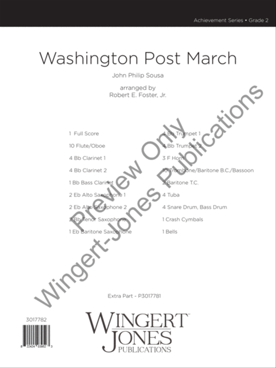 Washington Post March Concert Band scores gallery preview page 2