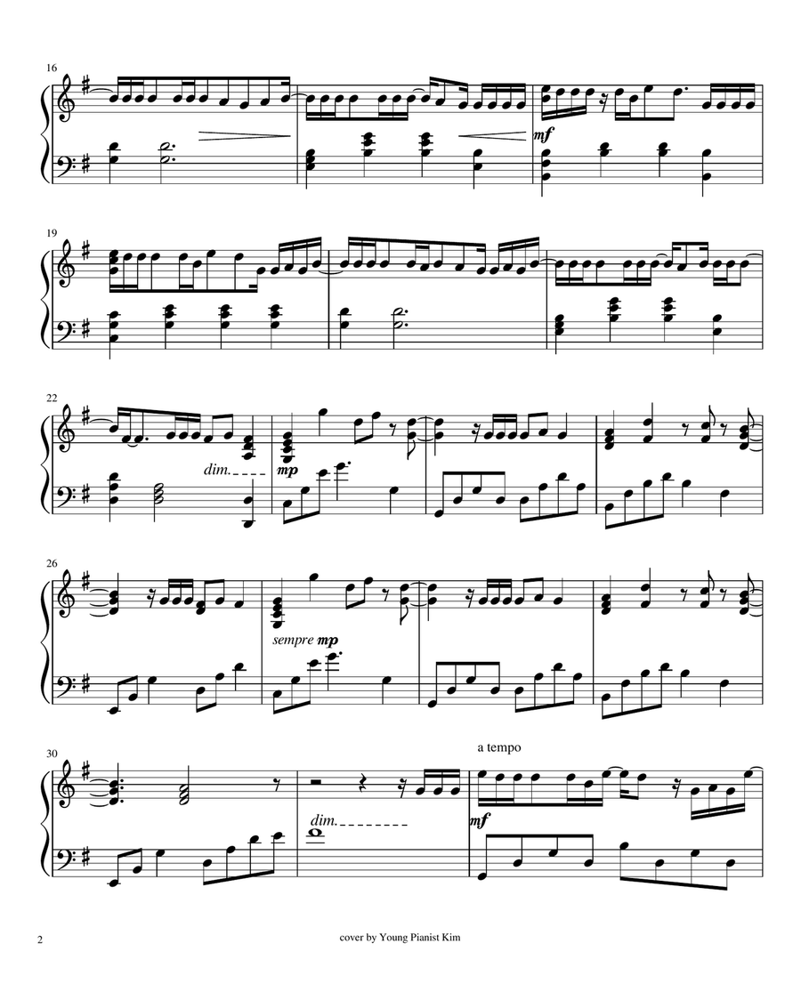 La Stella Più Fragile Dell'Universo - Ultimo Piano Solo scores gallery preview page 2
