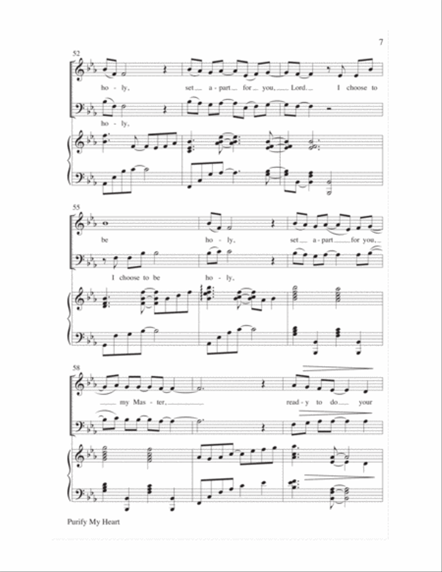 Purify My Heart (Refiner's Fire) 4-Part scores gallery preview page 7