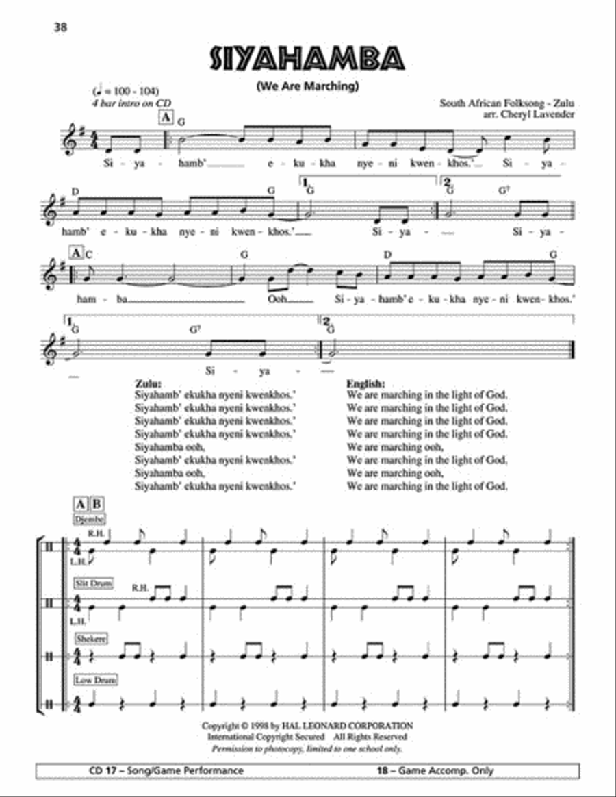 Songs of the Rainbow Children (South African Songs and Games) Choir scores gallery preview page 5