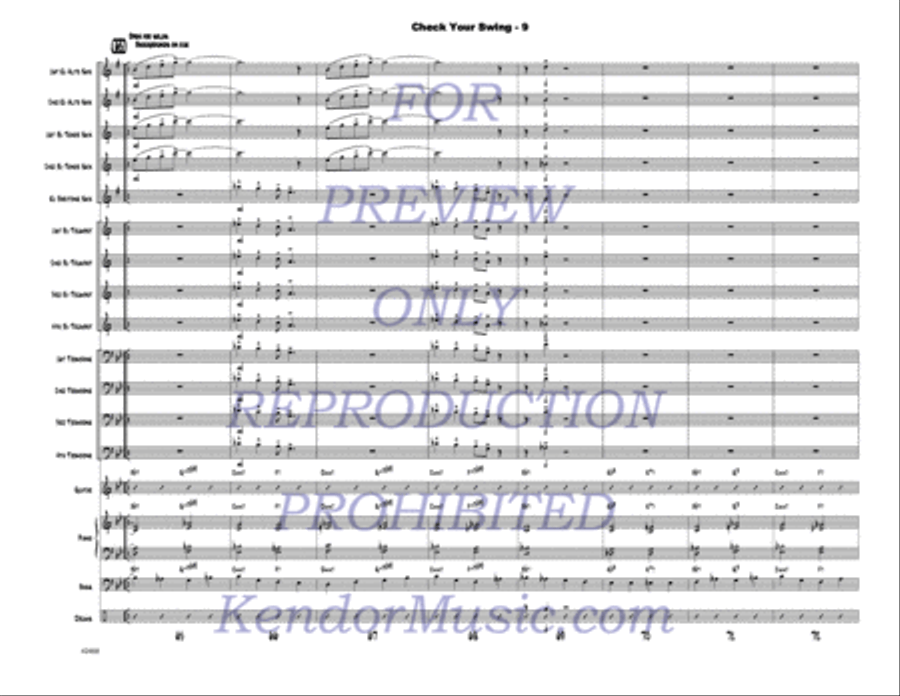 Check Your Swing Check Your Swing Jazz Ensemble scores gallery preview page 10