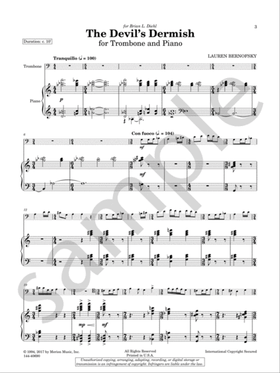 The Devil's Dermish Chamber Music scores gallery preview page 3