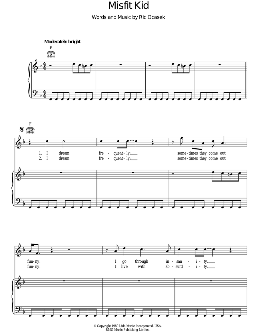 Misfit Kid Acoustic Guitar scores gallery preview page 1