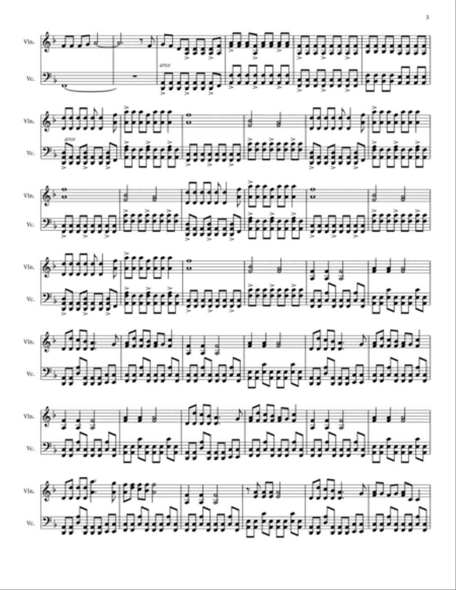Breezeblocks String Duet scores gallery preview page 3