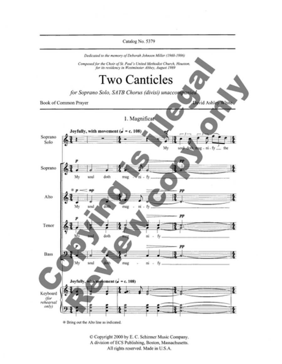 Two Canticles: Magnificat & Nunc Dimittis image number null