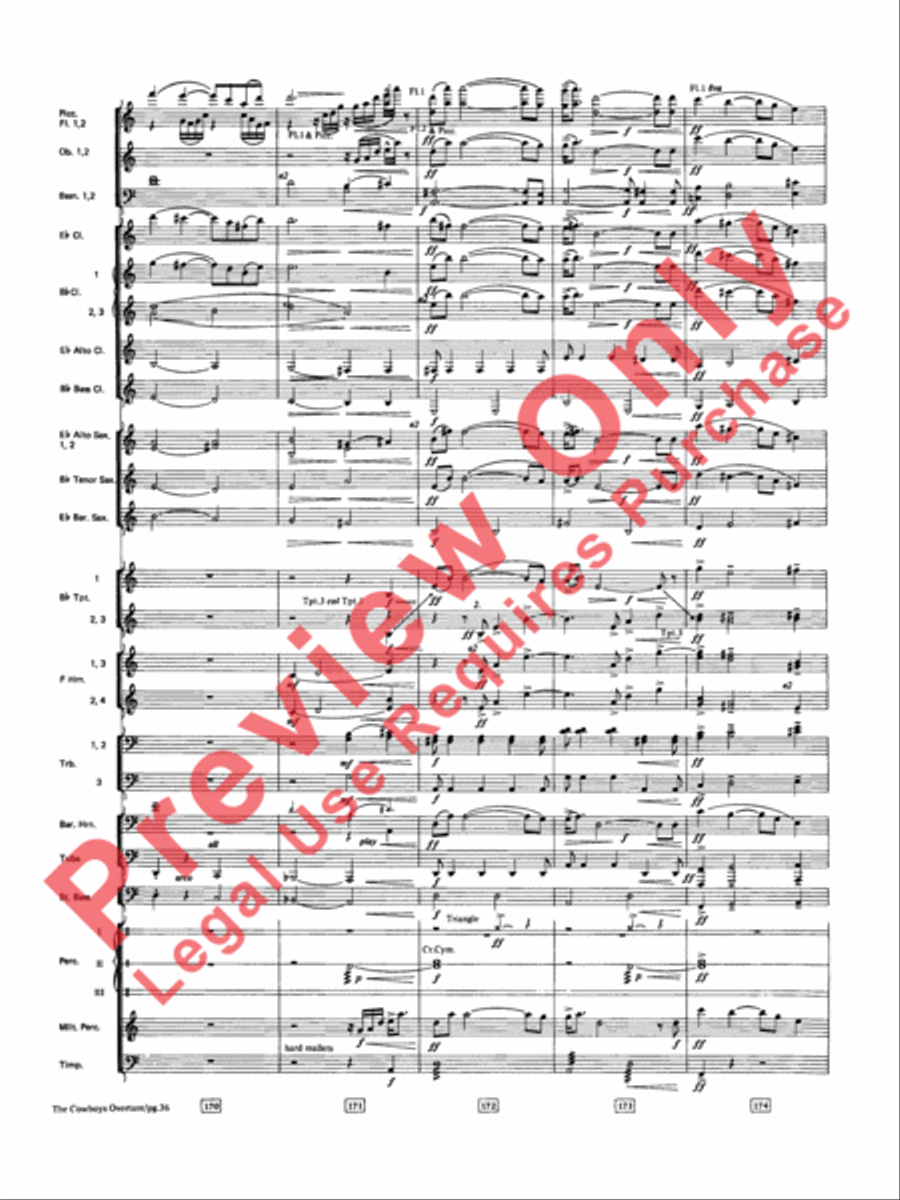 The Cowboys Concert Band scores gallery preview page 37