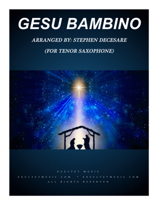 Book cover for Gesu Bambino (for Tenor Saxophone and Piano)
