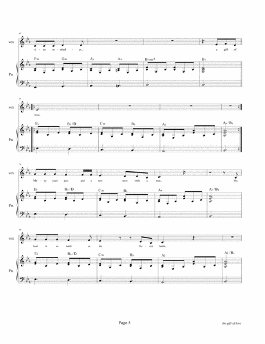 THE GIFT OF LOVE THE GIFT OF LOVE Voice scores gallery preview page 5