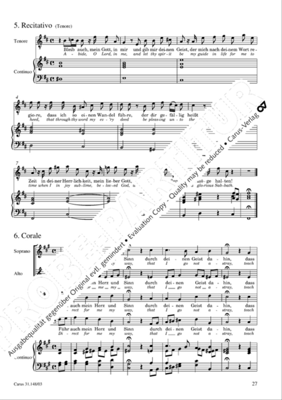 Give to the Lord glory due the Master (Bringet dem Herrn Ehre seines Namens) 4-Part scores gallery preview page 28
