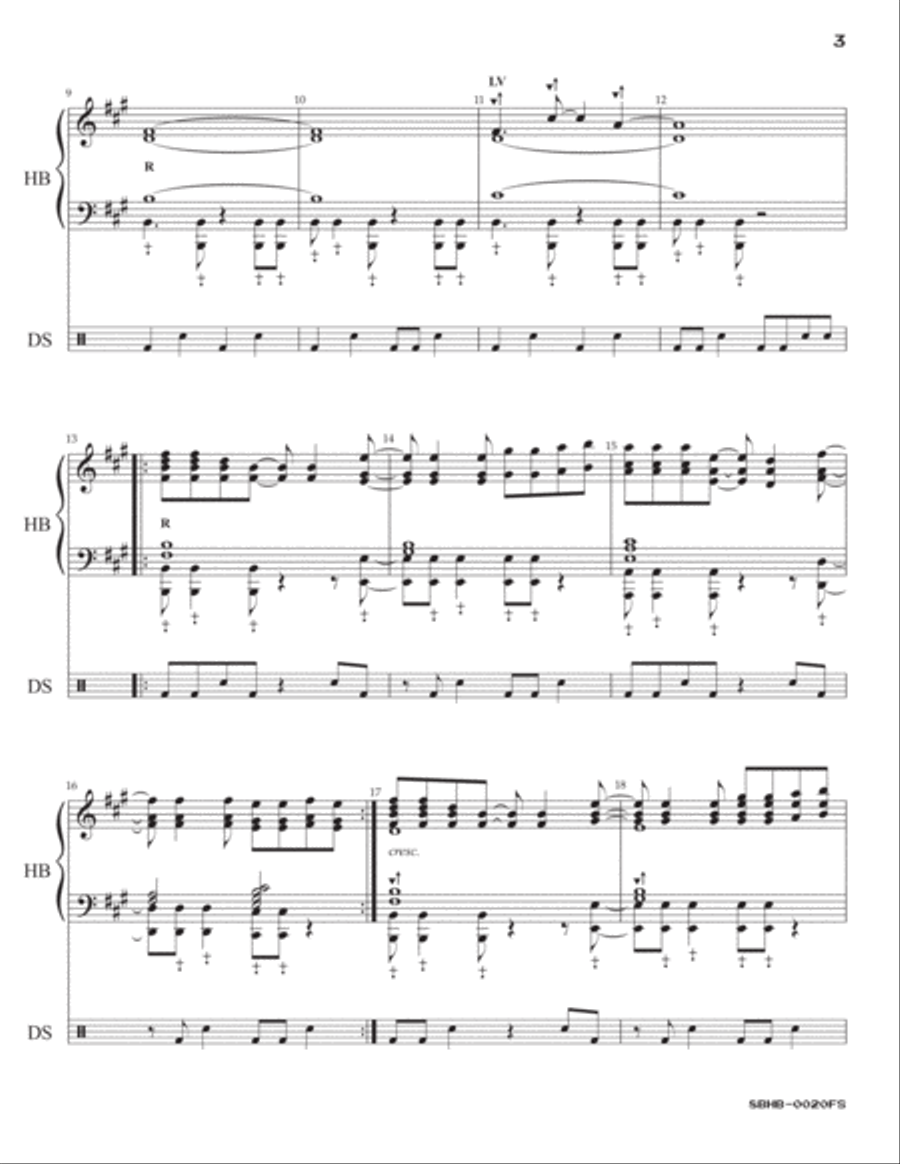 Take On Me Handbell Choir scores gallery preview page 3