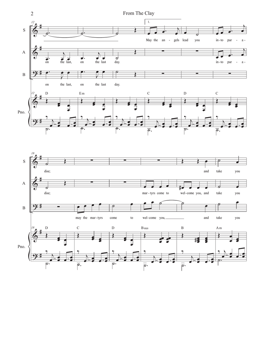 From The Clay (Vocal Trio - (SAB) From The Clay (Vocal Trio - (SAB) 3-Part scores gallery preview page 3