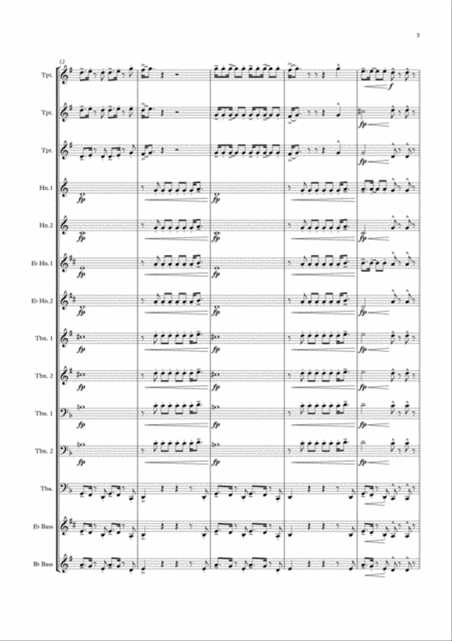 Uptown Funk Small Ensemble scores gallery preview page 3