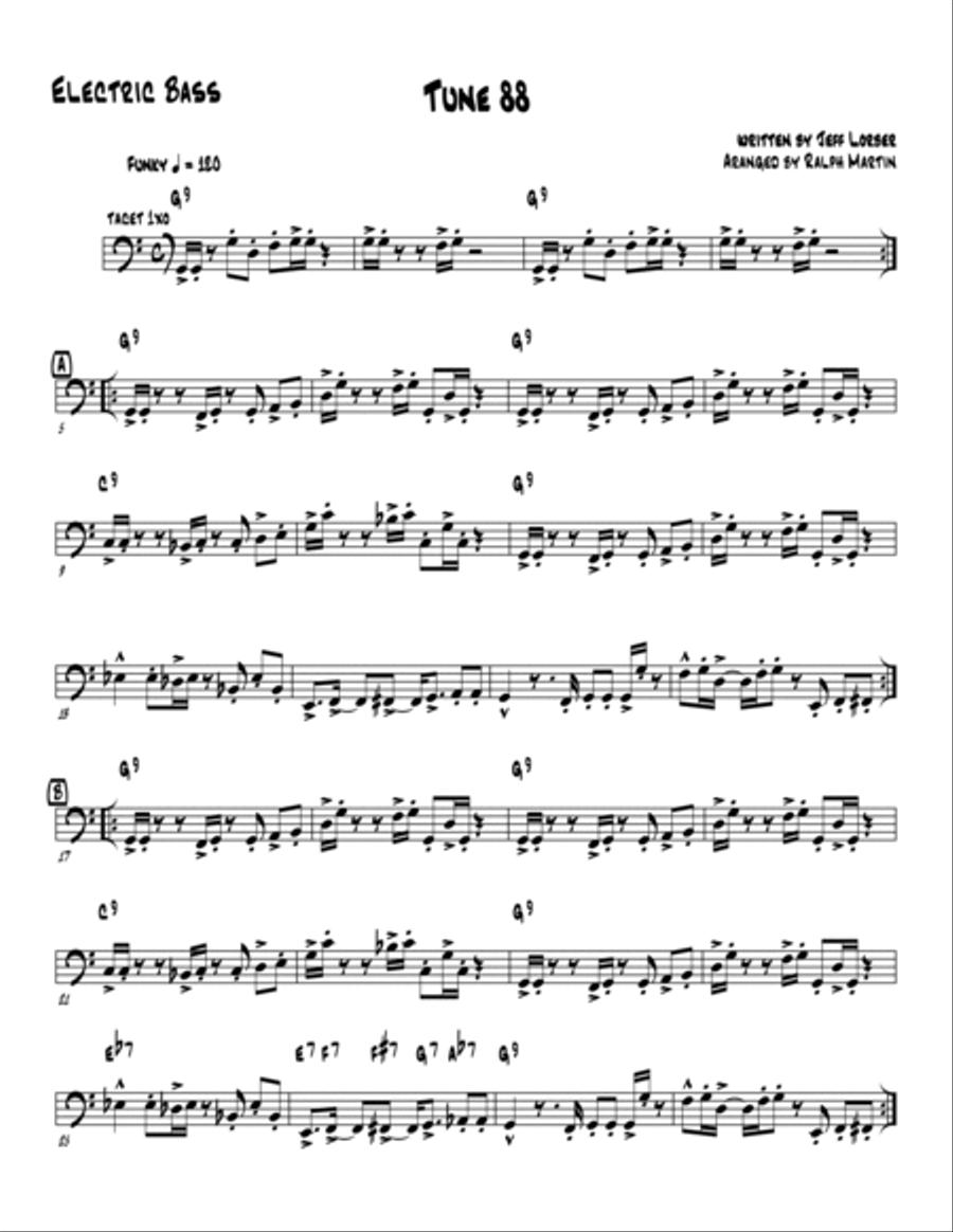 Tune 88 Tune 88 Jazz Ensemble scores gallery preview page 6