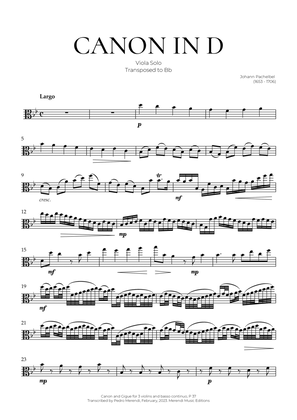 Book cover for Canon in D (Viola Solo) - Johann Pachelbel
