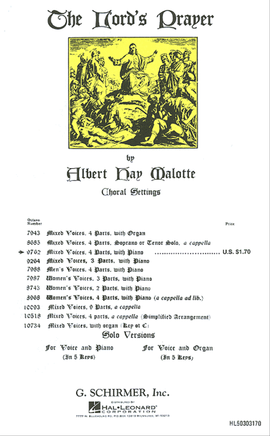 The Lord's Prayer The Lord's Prayer 4-Part scores gallery preview page 1