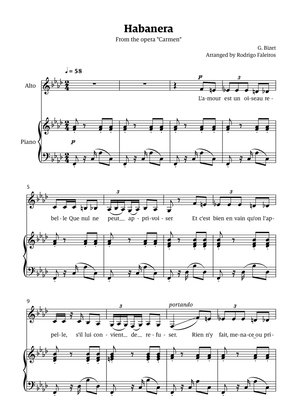 Habanera (for alto - F minor/major)