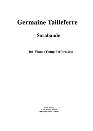 Book cover for Germaine Tailleferre: Sarabande for piano