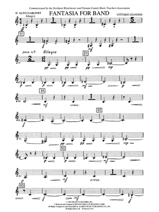 Fantasia for Band: E-flat Alto Clarinet