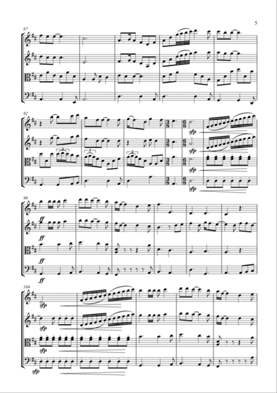 Fairytale Of New York String Quartet scores gallery preview page 5