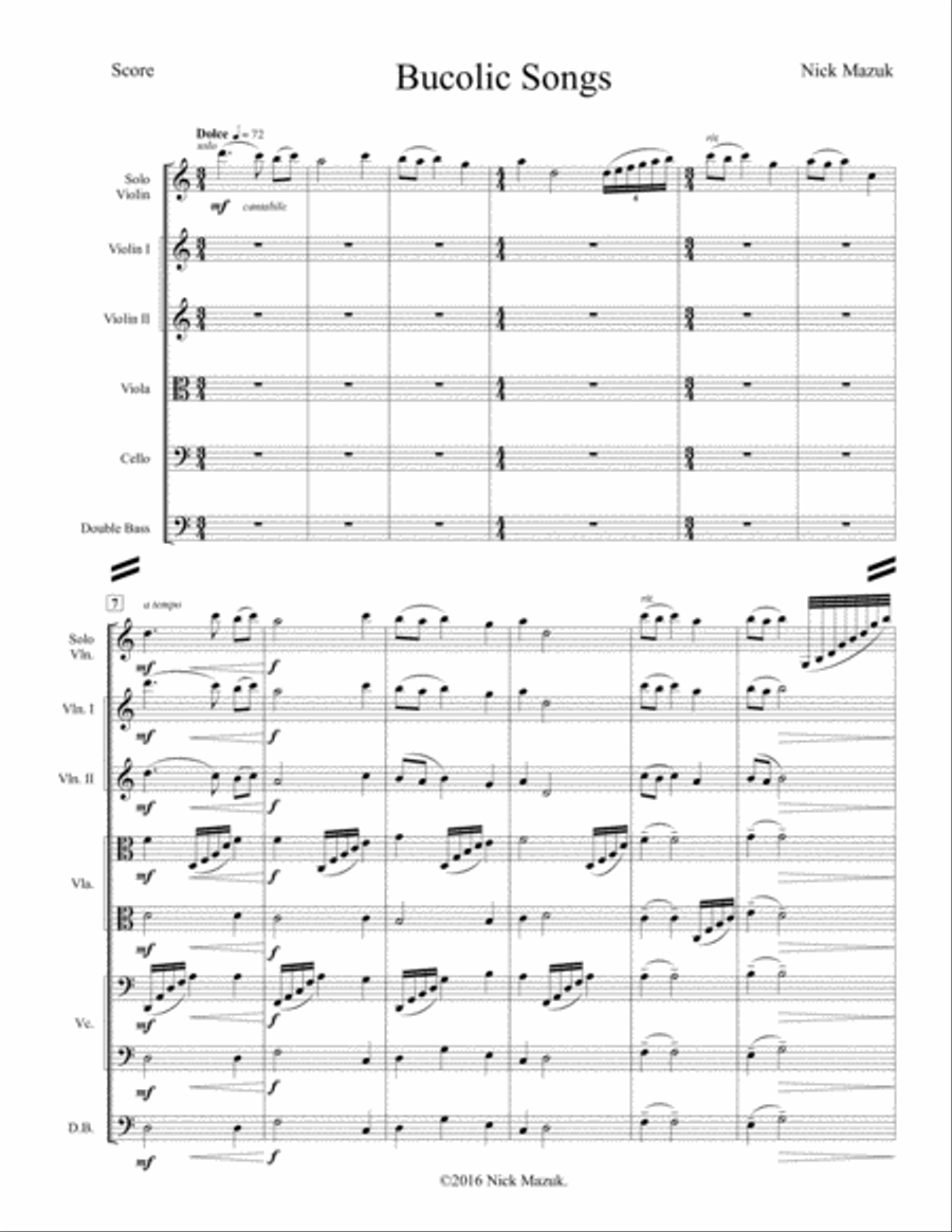 Bucolic Songs (score) String Orchestra scores gallery preview page 3