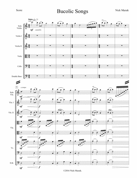 Bucolic Songs (score) image number null