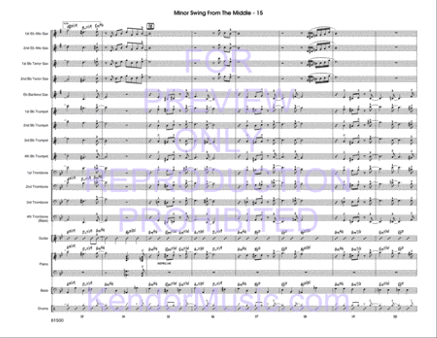 Minor Swing From The Middle Jazz Ensemble scores gallery preview page 16