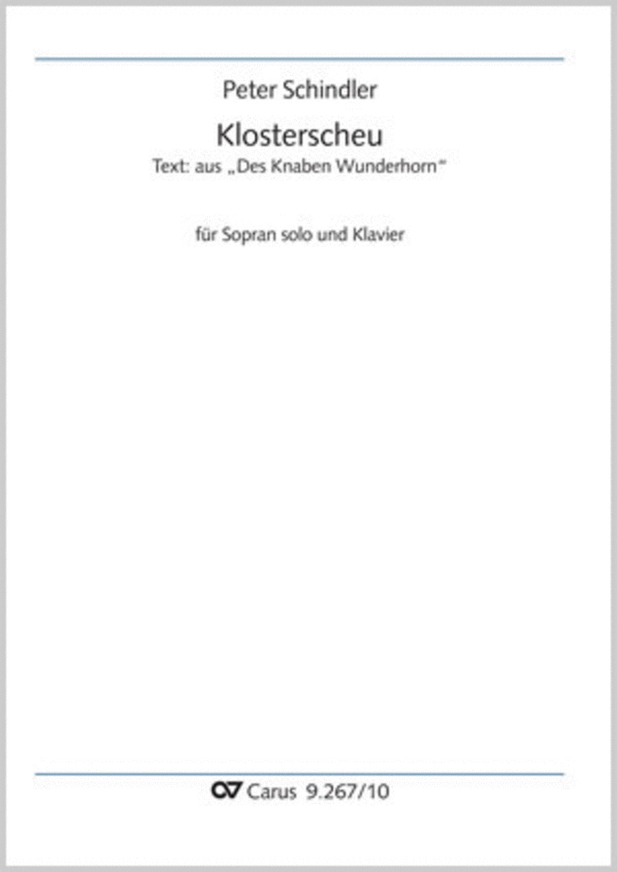 Klosterscheu Klosterscheu Soprano Voice scores gallery preview page 1