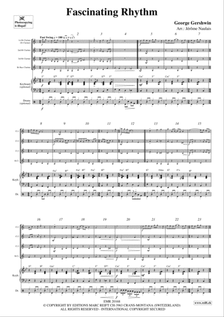 Fascinating Rhythm Clarinet Quartet scores gallery preview page 3