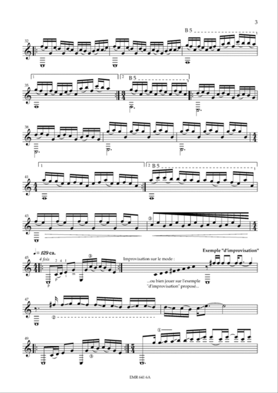 Eclairee par une luciole (sans tablature) Guitar Tablature scores gallery preview page 5