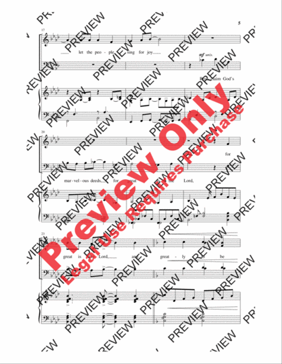 Jubilate Deo 4-Part scores gallery preview page 5