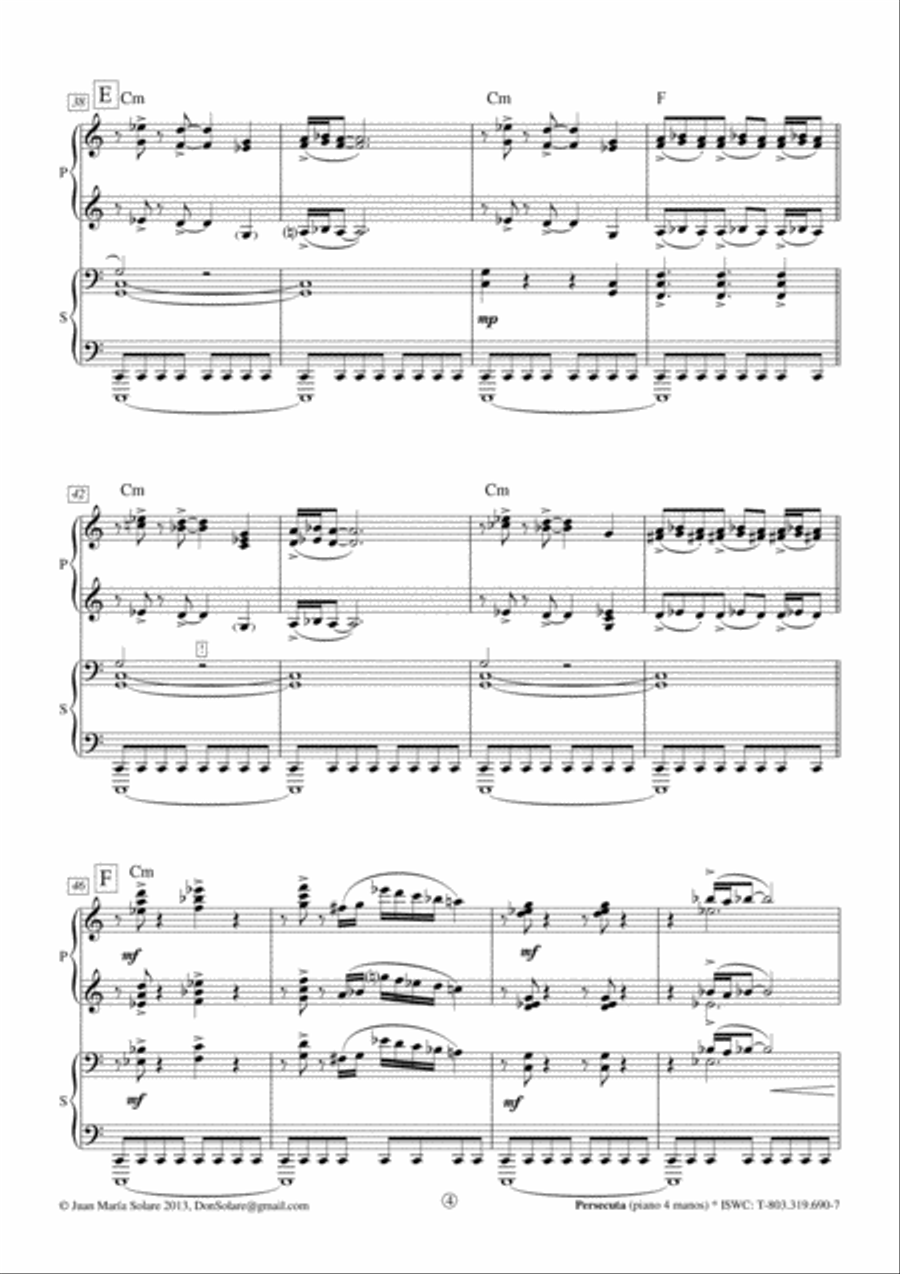 Persecuta [piano 4 hands] Piano Duet scores gallery preview page 5