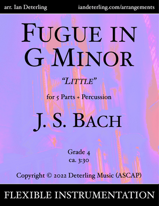 Book cover for Fugue in G Minor "Little" (arr. flexible instrumentation)