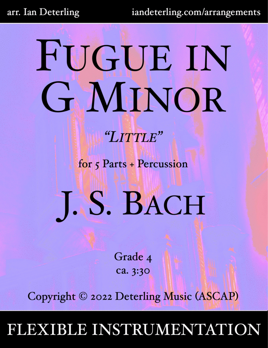 Book cover for Fugue in G Minor "Little" (arr. flexible instrumentation)