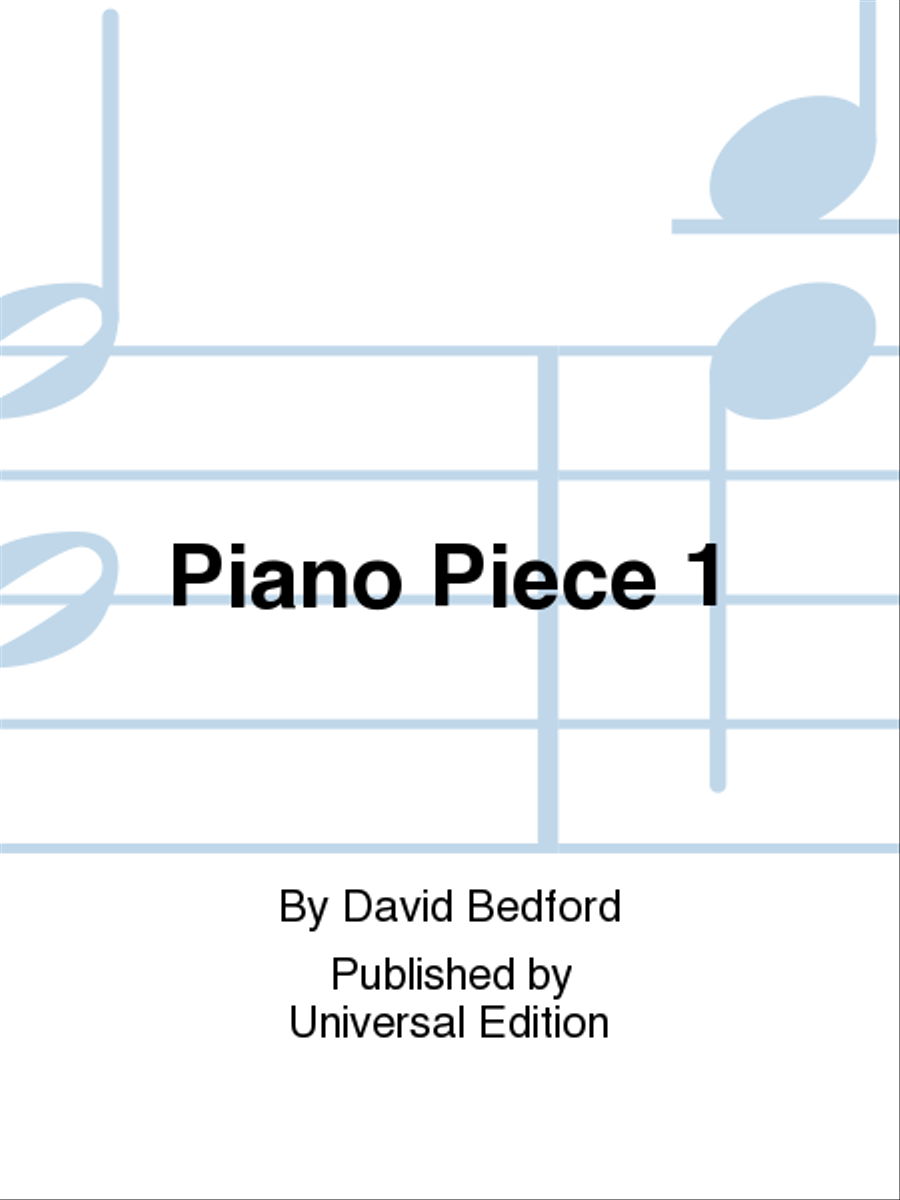 Piano Piece 1 Piano scores gallery preview page 1