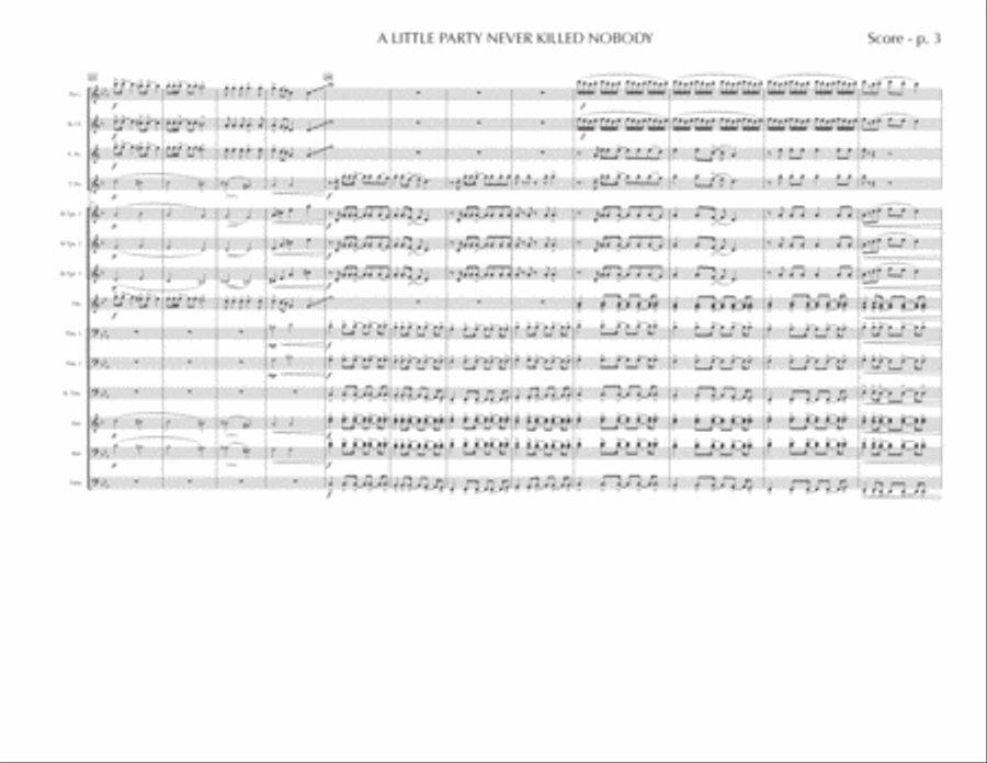 A Little Party Never Killed Nobody (all We Got) Marching Band scores gallery preview page 3