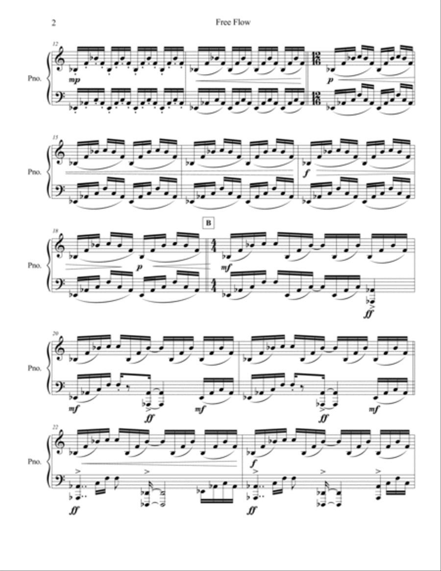 Free Flow Piano Solo scores gallery preview page 2