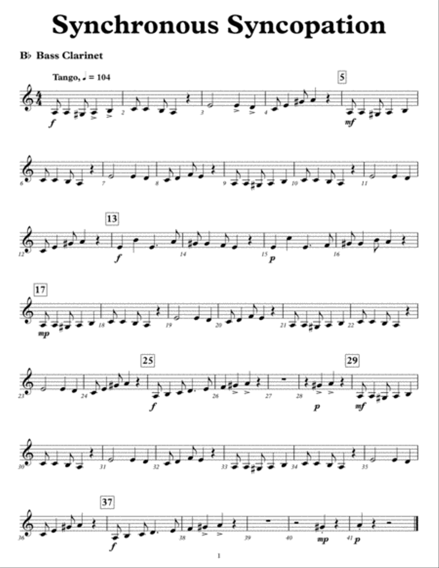Create A Quartet, Volume 2, Tuba, Eb Baritone Sax, Bb Bass Clarinet Clarinet Quartet scores gallery preview page 3
