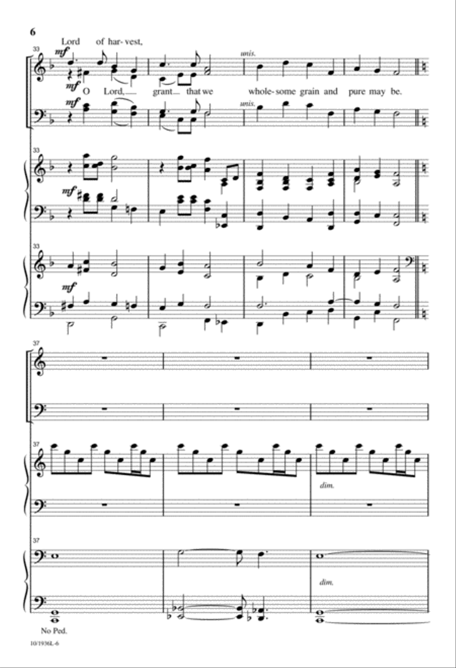 Come, You Thankful People, Come 4-Part scores gallery preview page 6
