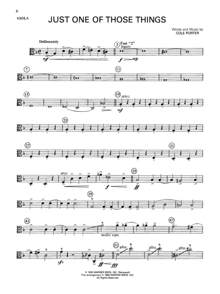 Cole Porter (Classic String Quartets): Viola