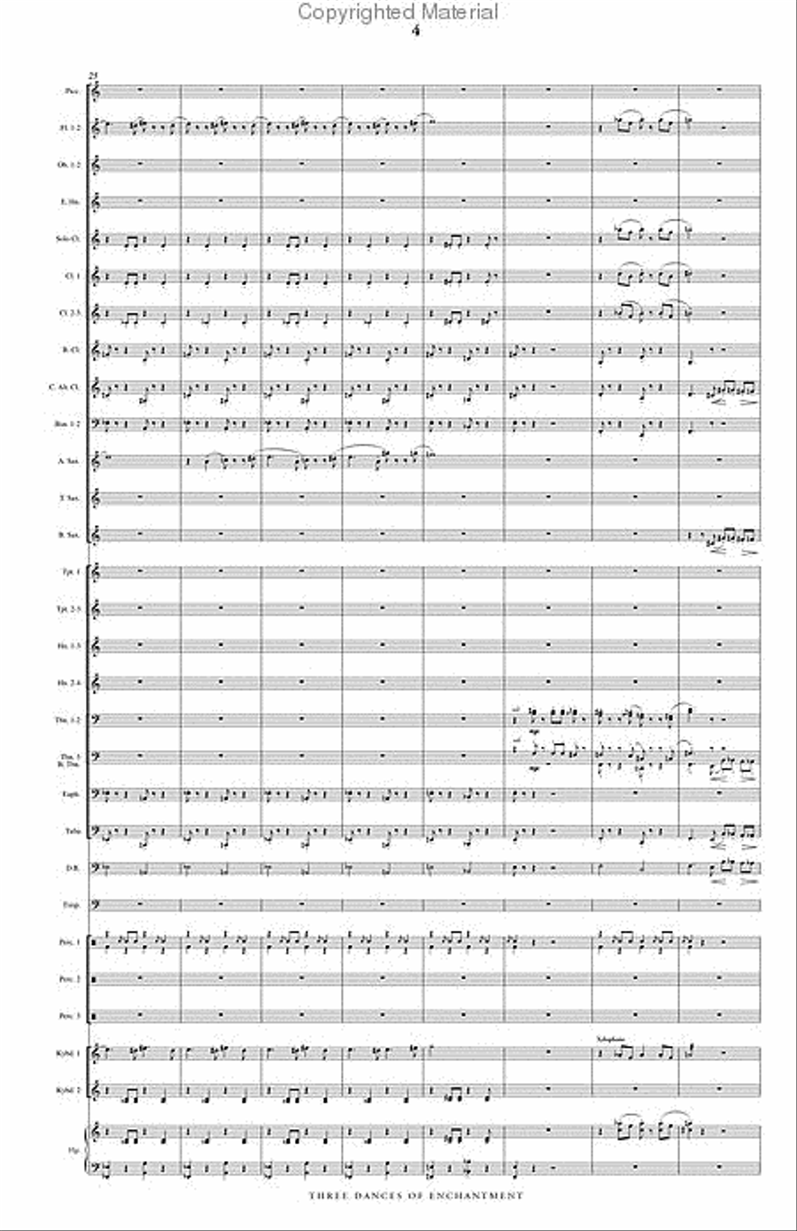 Three Dances of Enchantment Concert Band scores gallery preview page 5