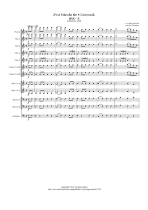 Beethoven: Zwei Märsche für Militärmusik WoO 18 &19 (Two Military Marches) - Symphonic Wind