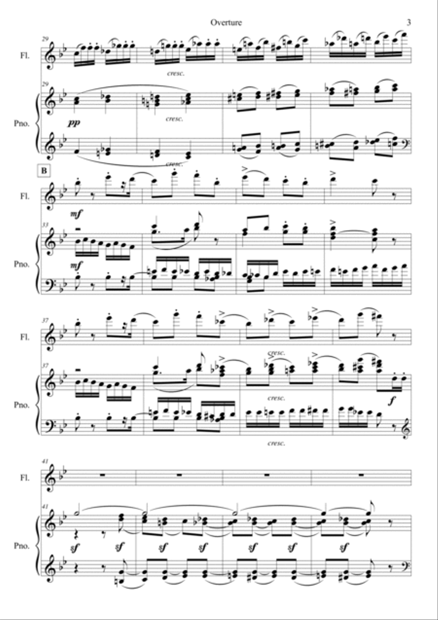 Nutcracker Op.71a Overture Flute Solo scores gallery preview page 3