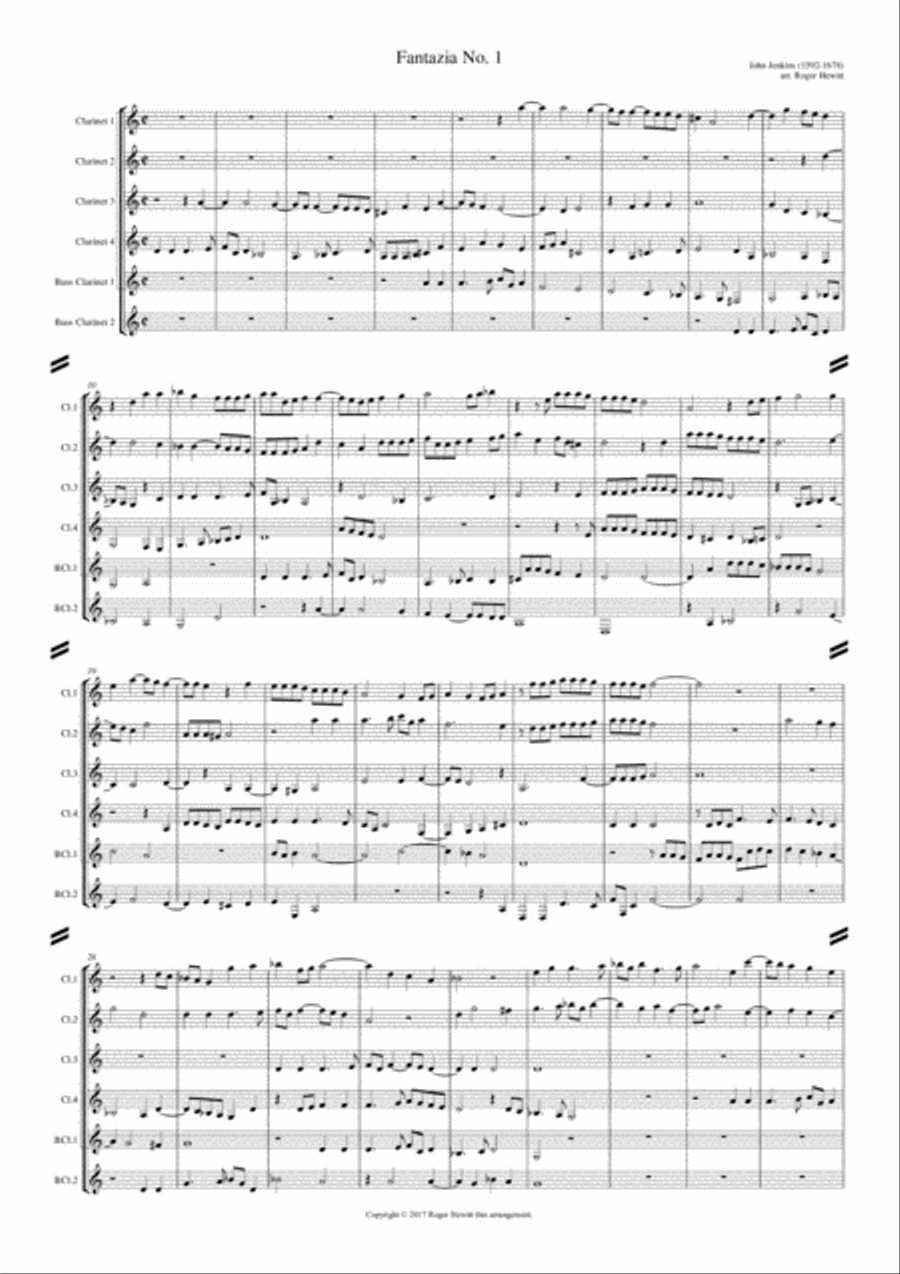 Jenkins - Fantazia No. 1 Woodwind Quartet scores gallery preview page 2